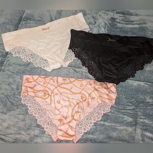 New Juicy Couture Silky Lace Cheeky Panties